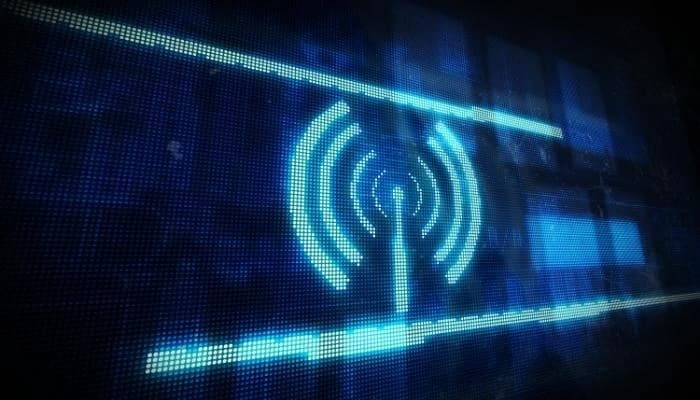 Pixelated image of Wi-Fi range