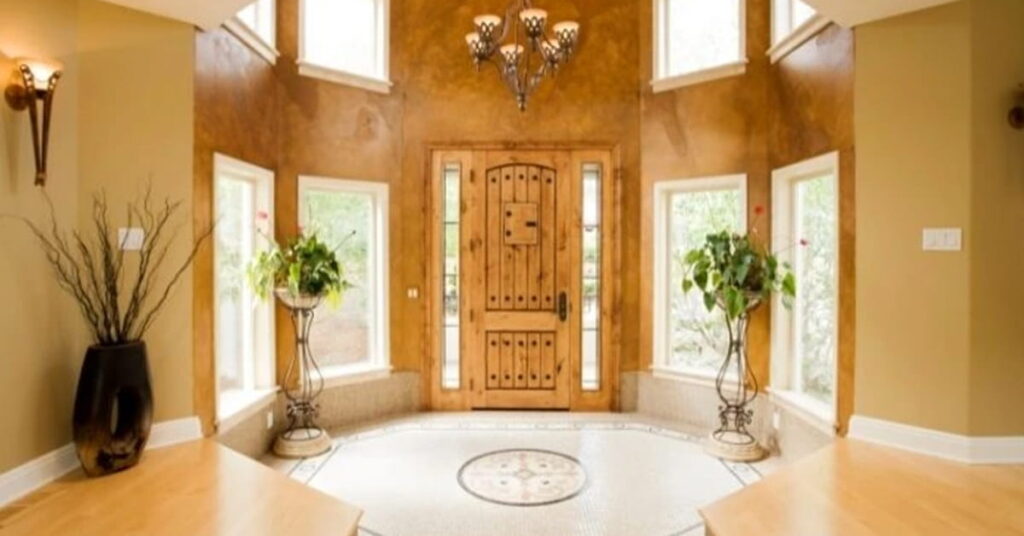 Beautiful entryway with smart lock